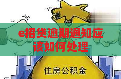 e招贷逾期通知应该如何处理
