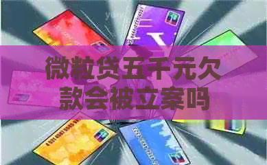 微粒贷五千元欠款会被立案吗