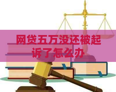 网贷五万没还被起诉了怎么办