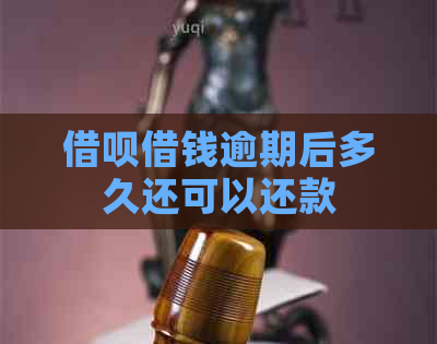 借呗借钱逾期后多久还可以还款