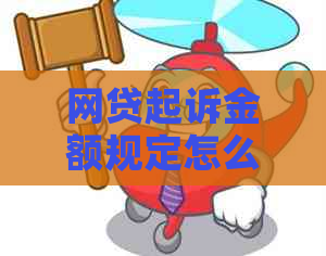 网贷起诉金额规定怎么规定的