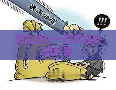 微粒贷欠一万多起诉真的吗