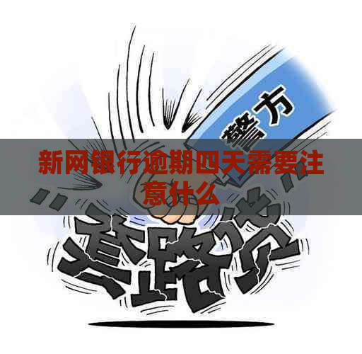 新网银行逾期四天需要注意什么