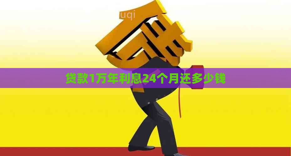 贷款1万年利息24个月还多少钱