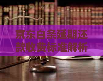 京东白条延期还款收费标准解析