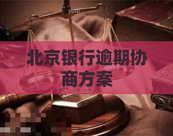 北京银行逾期协商方案