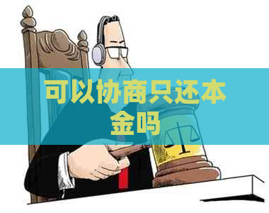 可以协商只还本金吗