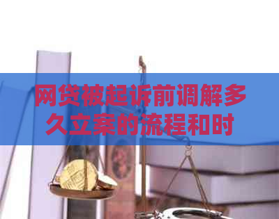 网贷被起诉前调解多久立案的流程和时限