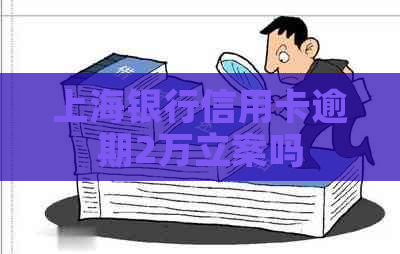 上海银行信用卡逾期2万立案吗 上海银行信用卡逾期2万立案吗