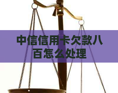 中信信用卡欠款八百怎么处理