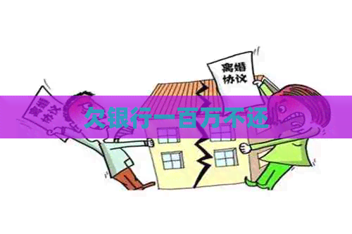 欠银行一百万不还