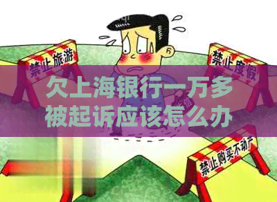 欠上海银行一万多被起诉应该怎么办