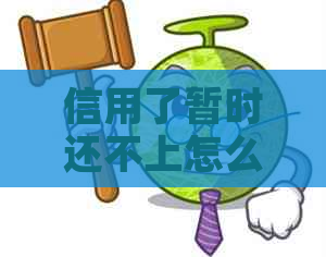信用了暂时还不上怎么解决