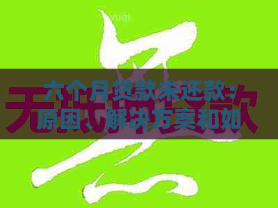 六个月贷款未还款：原因、解决方案和如何应对逾期后果