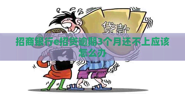 招商银行e招贷逾期3个月还不上应该怎么办