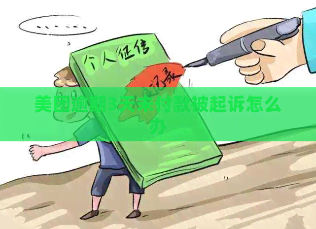 美团逾期3天未付款被起诉怎么办