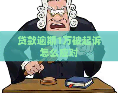 贷款逾期1万被起诉怎么应对