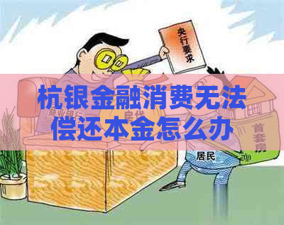 杭银金融消费无法偿还本金怎么办