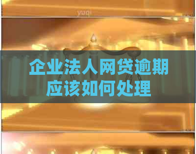 企业法人网贷逾期应该如何处理