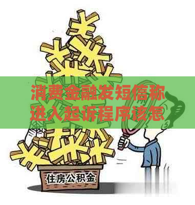 消费金融发短信称进入起诉程序该怎么办