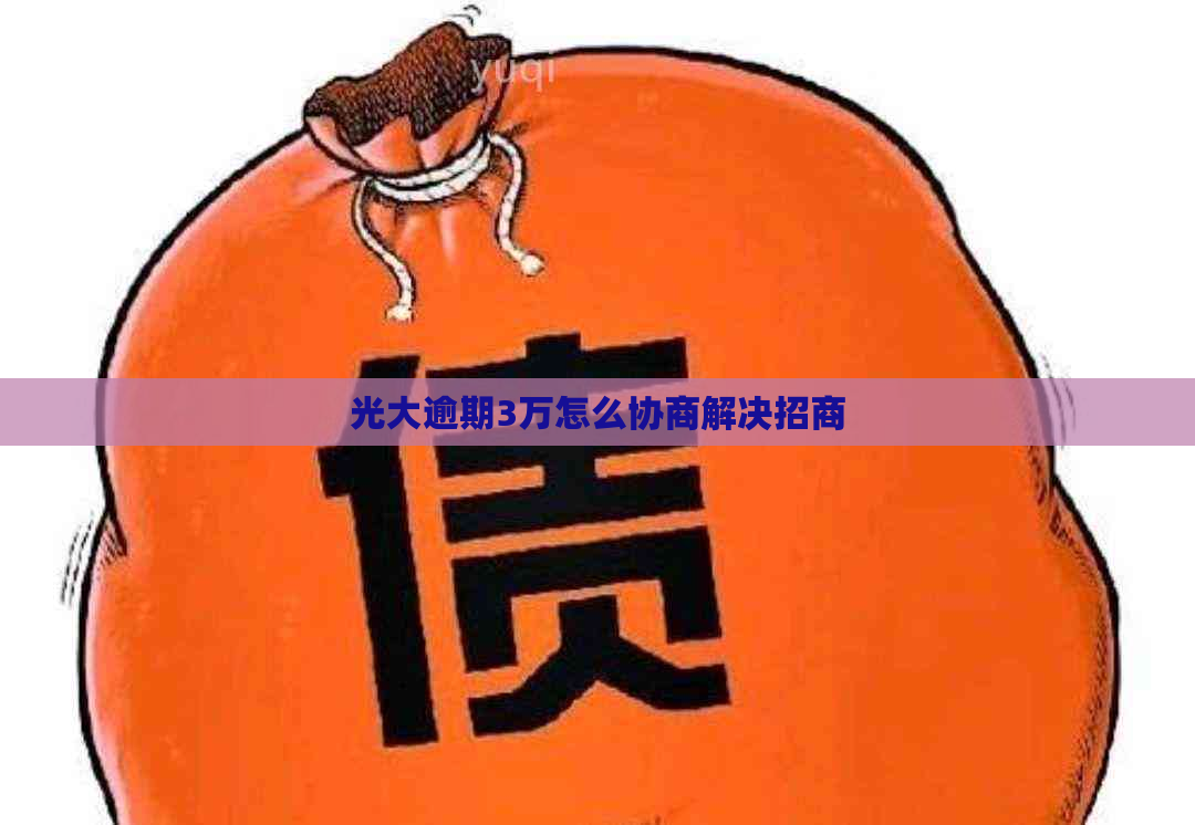 光大逾期3万怎么协商解决招商