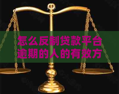 怎么反制贷款平台逾期的人的有效方法