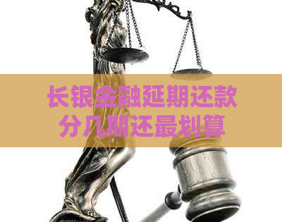 长银金融延期还款分几期还最划算