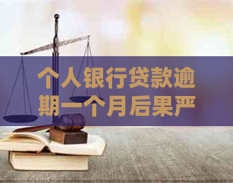 个人银行贷款逾期一个月后果严重吗