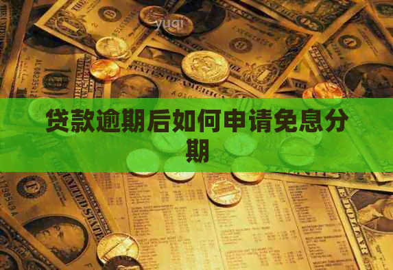 贷款逾期后如何申请免息分期