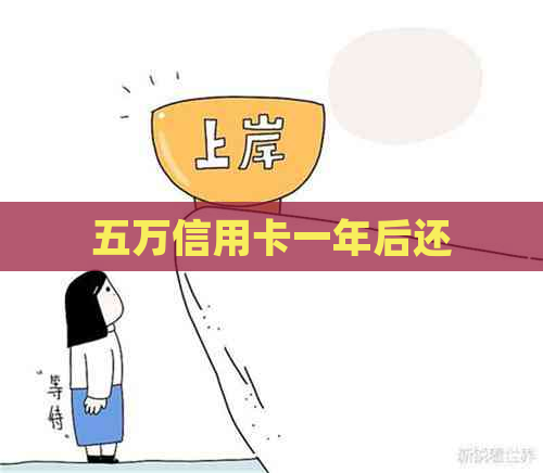 五万信用卡一年后还