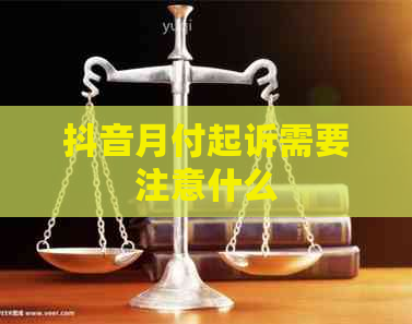 抖音月付起诉需要注意什么