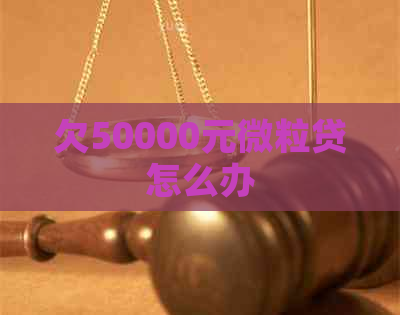 欠50000元微粒贷怎么办