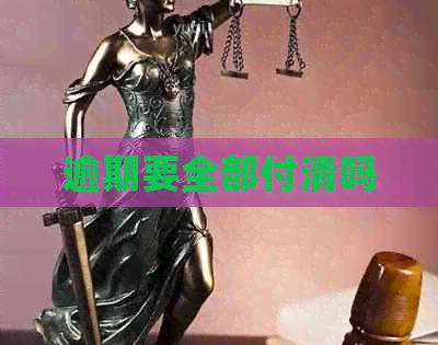 逾期要全部付清吗