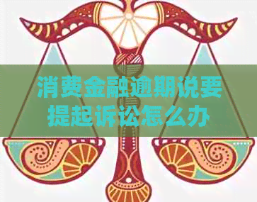 消费金融逾期说要提起诉讼怎么办