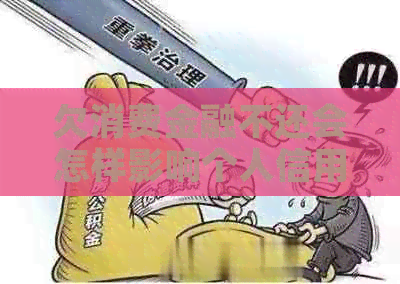 欠消费金融不还会怎样影响个人信用