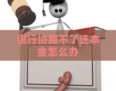 银行协商不了还本金怎么办