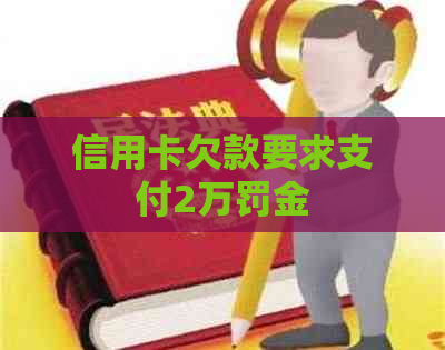 信用卡欠款要求支付2万罚金