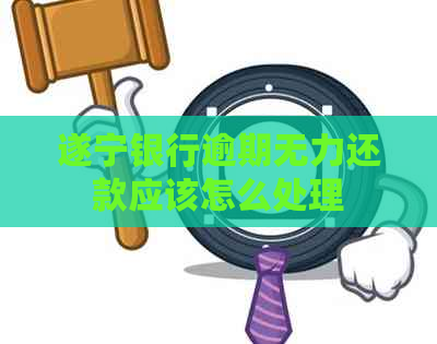 遂宁银行逾期无力还款应该怎么处理