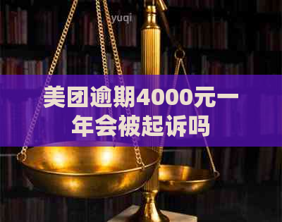 美团逾期4000元一年会被起诉吗