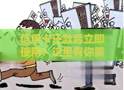 信用卡还款后立即使用？这里有你需要了解的所有信息！