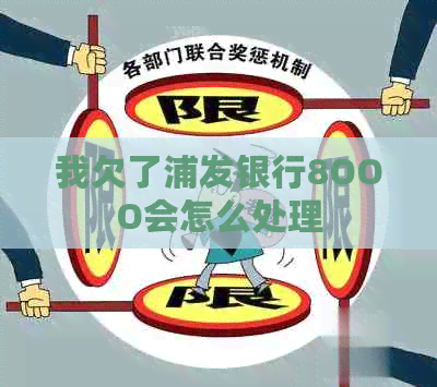 我欠了浦发银行8OOO会怎么处理