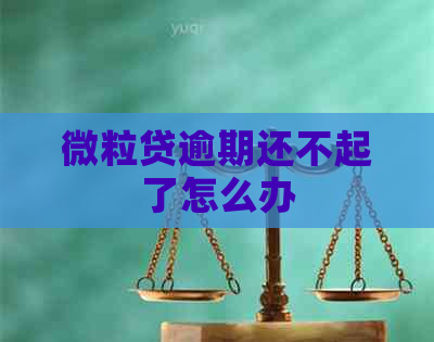 微粒贷逾期还不起了怎么办