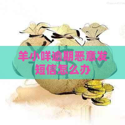 羊小咩逾期恶意发短信怎么办