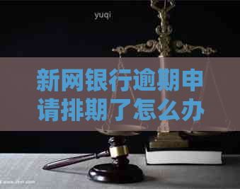 新网银行逾期申请排期了怎么办