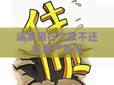 浦发银行欠款不还后果严重吗