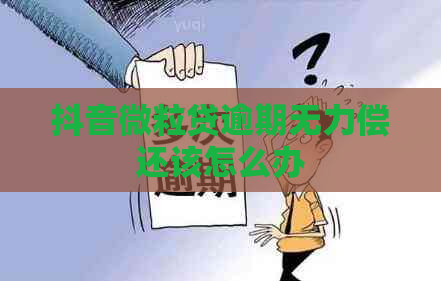 抖音微粒贷逾期无力偿还该怎么办