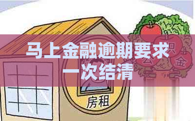 马上金融逾期要求一次结清