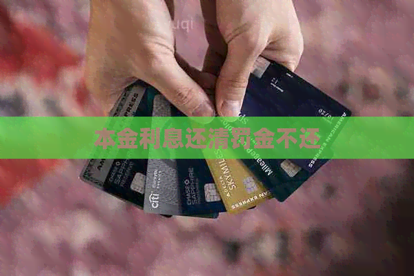 本金利息还清罚金不还