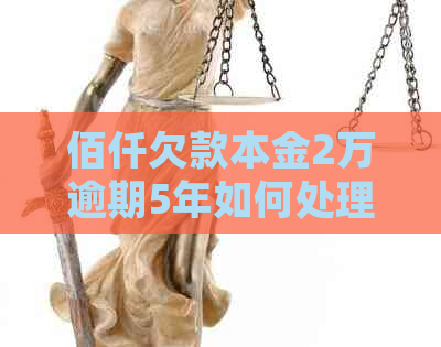 佰仟欠款本金2万逾期5年如何处理
