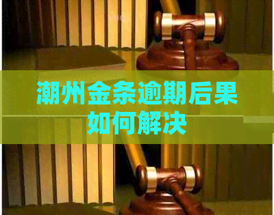 潮州金条逾期后果如何解决
